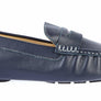 NAVY LEATHER LOAFERS