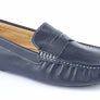 NAVY LEATHER LOAFERS